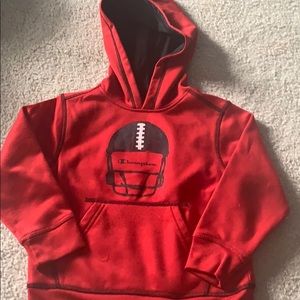 Boys Champion size 4 hooded red sweatshirt